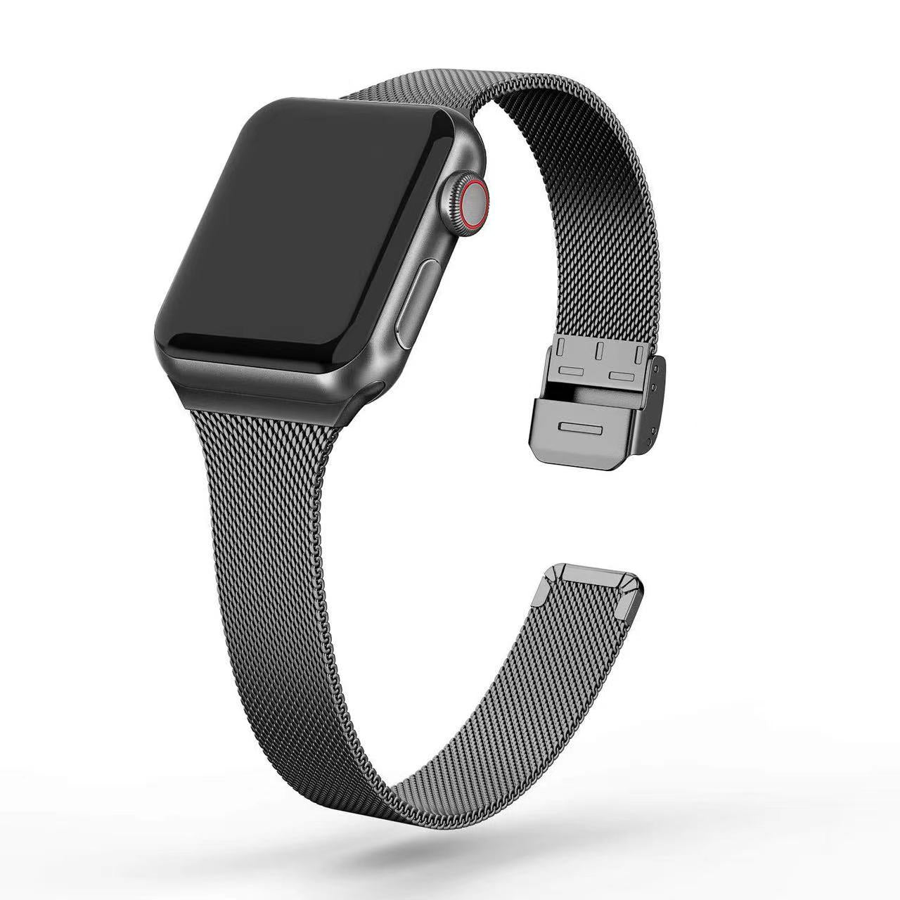 Silm Milanese Strap for Apple Watch Band 10 9 8 7 46mm 45mm 41mm Ultra 49mm Metal Bracelet for 6 5 4 SE 44mm 40mm 3 42mm Correa