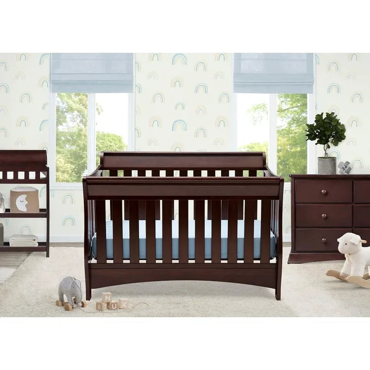 Bentley S Series 4-in-1 Convertible Baby Crib, Chocolate