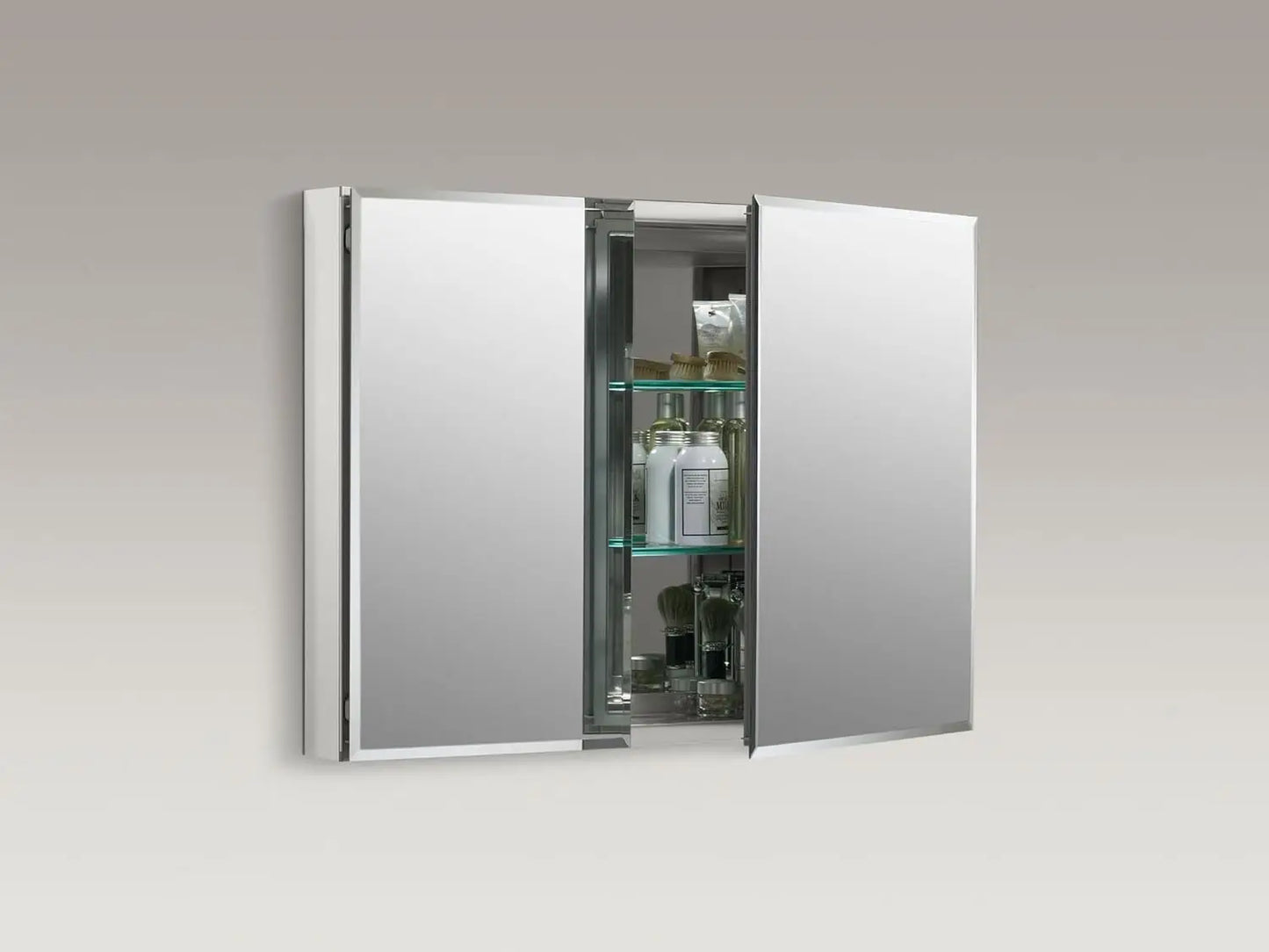 CB-CLC2026FS 20" W x 26" H Single-Door Bathroom Medicine Cabinet with Mirror, Recessed or Surface Mount Bathroom Wall Cab