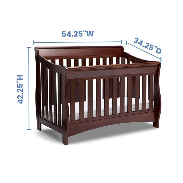 Bentley S Series 4-in-1 Convertible Baby Crib, Chocolate