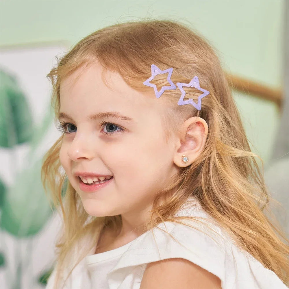 20pcs/set Lovely Colorful Star BB Hair Clips for Baby Girls Y2K Cute Metal Hairpins Barrettes Headwear Kids Hair Accessories