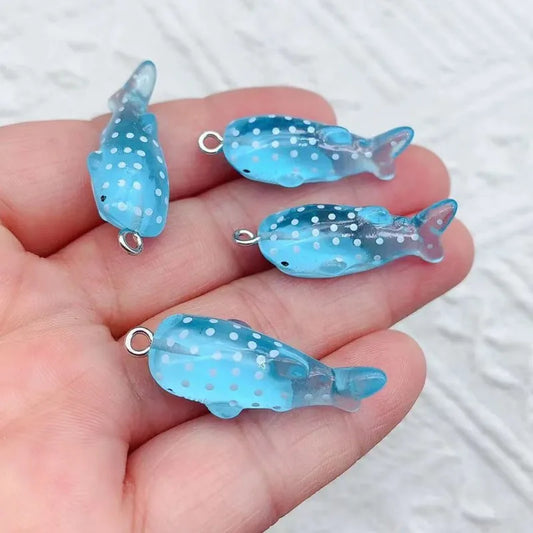 10pcs 28*13*9mm Acrylic Whale Charms,Shark Charms Pendant For Jewelry Making DIY Jewelry Findings designer charms