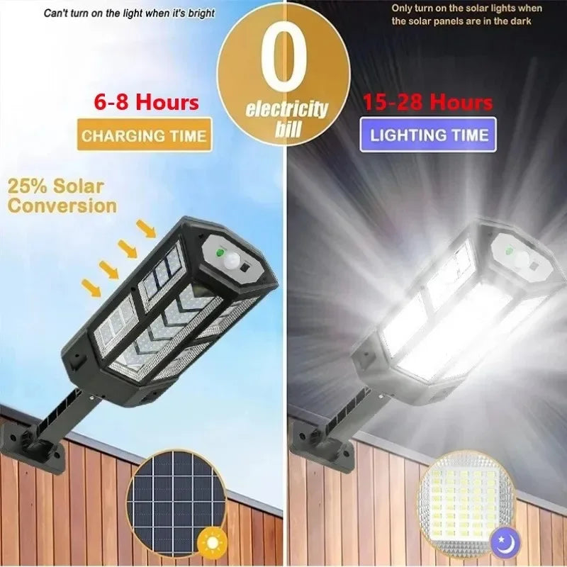 Solar 43 LED Lights Outdoor Solar Lamp Of Motion Sensor 4 Mode Waterproof IP65 Solar Garden Light Street Yard Lantern