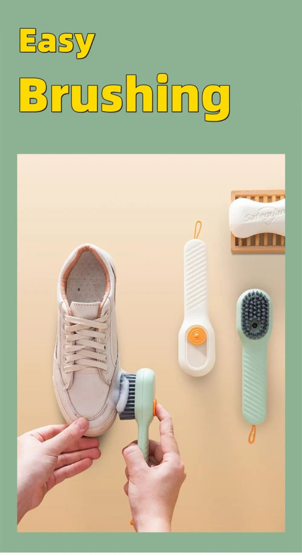 Automatic Liquid Discharge Shoe Brush Multifunction Deep Cleaning Soft Bristles for Household Laundry Kitchen Cleaning Brush