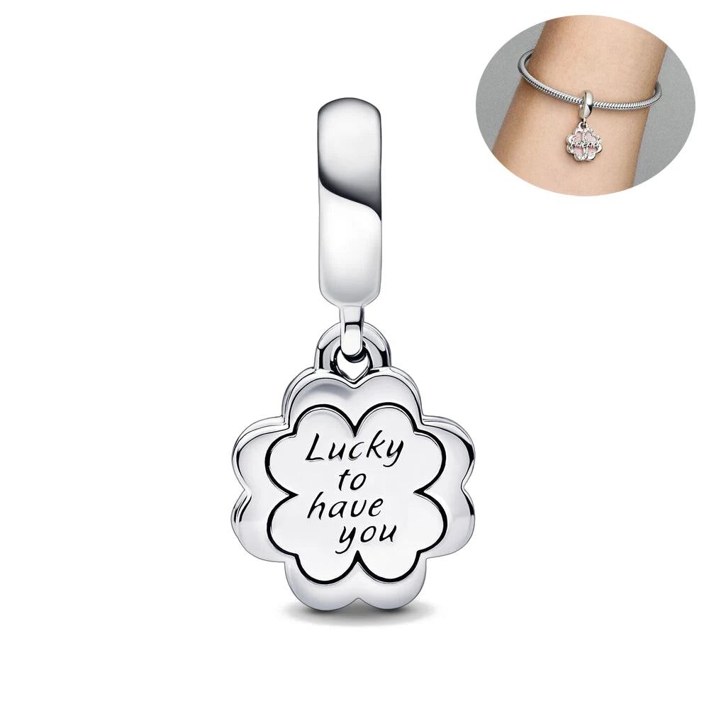 New 925 Sterling Silver Best Friend Soul Companion Dangle Charm Diy Fit Original Pendant Charm Bracelet Women Fashion Jewelry