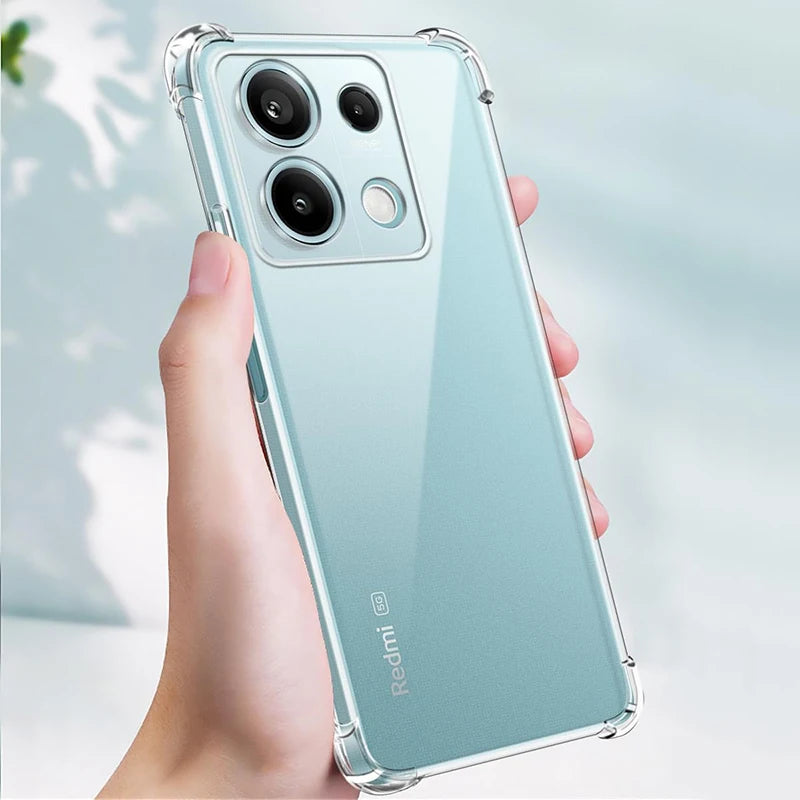 Shockproof Silicone Case For Xiaomi Redmi Note 13 12 12S 12T 11 11T 11S 10 10S Pro Plus Pro+ 4G 5G Clear Soft Ultra Thin Shell