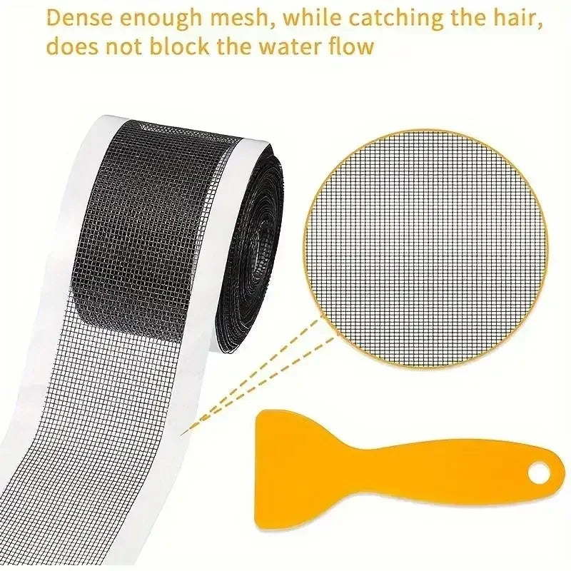 5~100m Cutable Shower Drain Hair Catcher Self-Adhesive Floor Drain Stickers Disposable Mesh Sink Strainer Filter For Bathroom