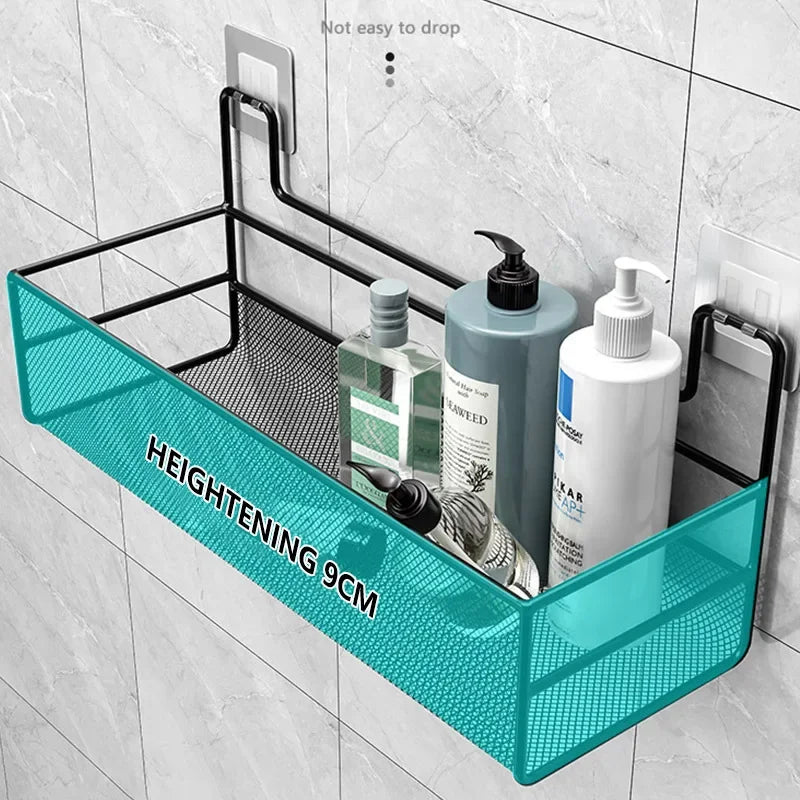 Toilet storage rack, non perforated bathroom storage, toilet, washbasin, wall mounted supplies, hooks, shower room