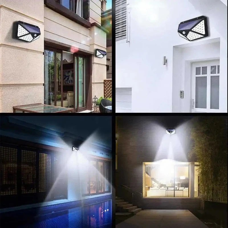 Solar Outdoor Lights Waterproof Motion Sensor Wall Lamp With Reflective Light Easy To Install Suitable For Outdoor Terraces