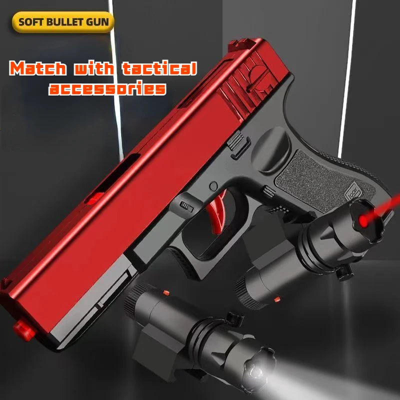 G17 Foam Soft Bullet Toy Gun Airsoft Manual Pistol Launcher CS Shooting Games Weapons for Kids Boys Gift