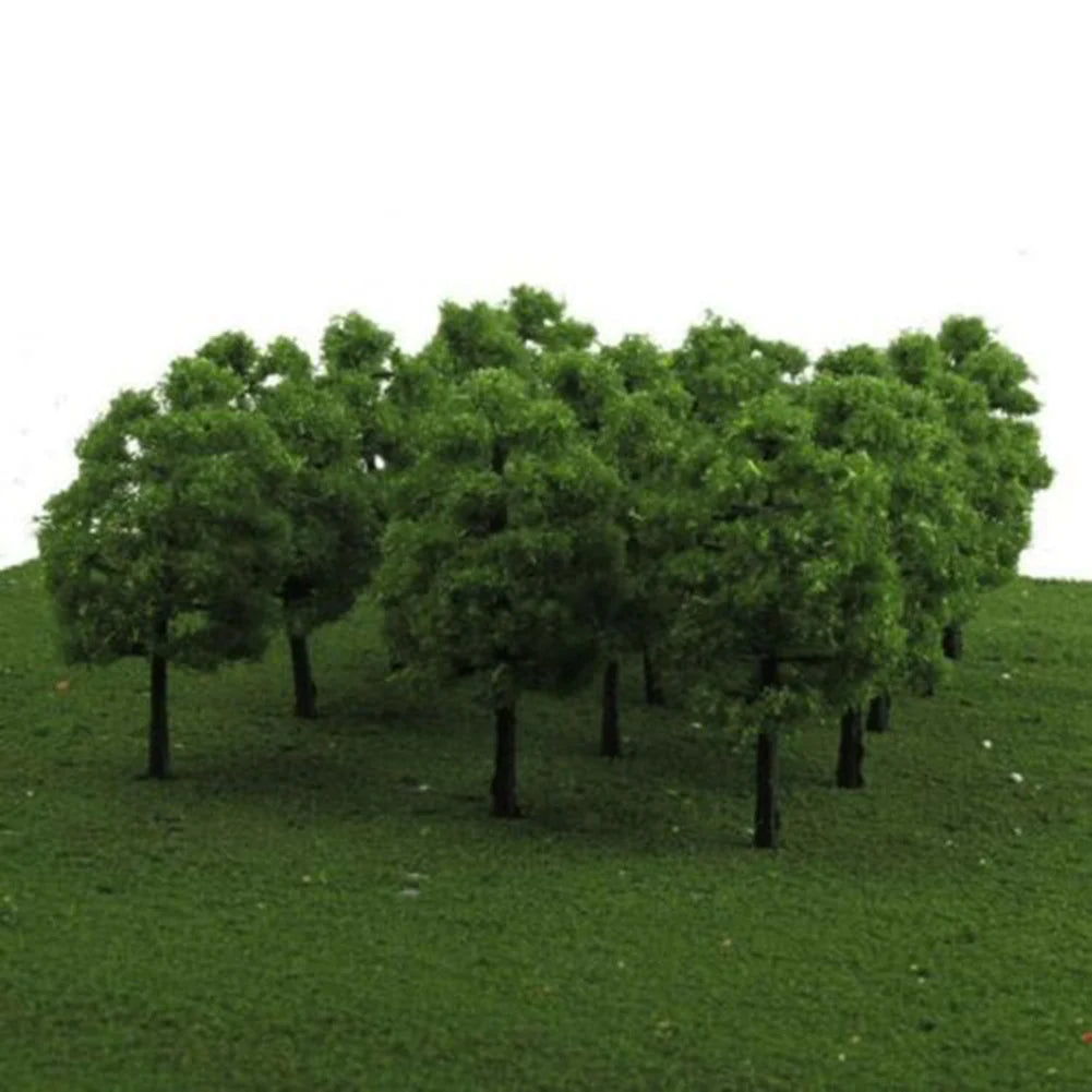 20Pcs Model Trees Train Railroad Diorama Wargame Park Scenery Scale 1:100 Miniature Sandtable Model Scenery DIY For Home Decor