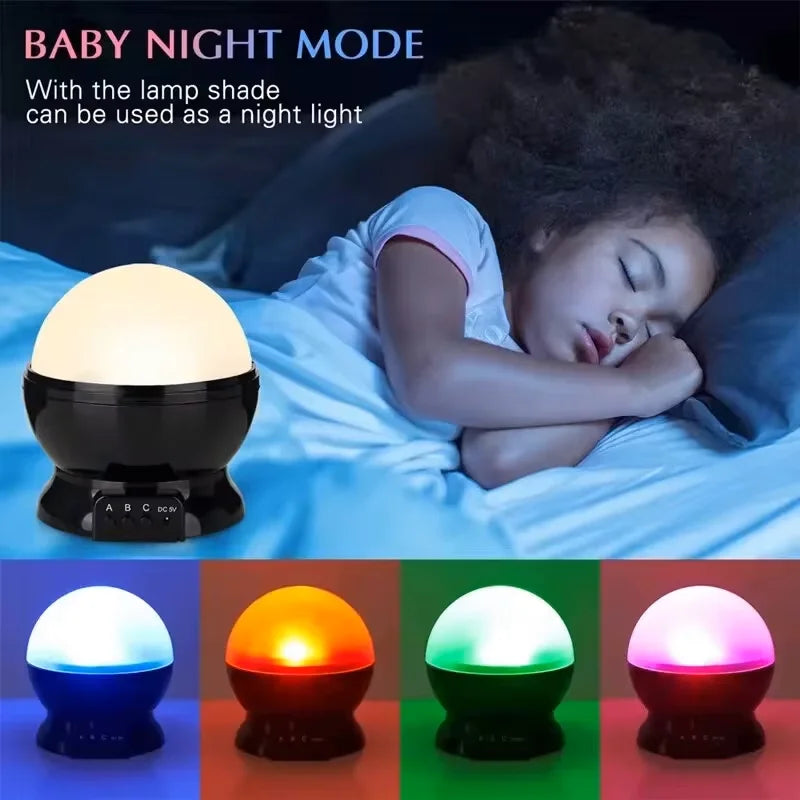 GGbingo LED Starry Night Light Rotating High Capacity 500mAH Lithium Battery Starry Sky Projection Light Bedroom Decorations.