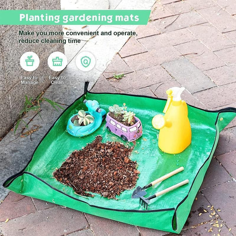 Planting Mat 50cm-100cm Gardening Potting Pad Foldable Garden Plant Flower Pot Transplanting Waterproof Mats