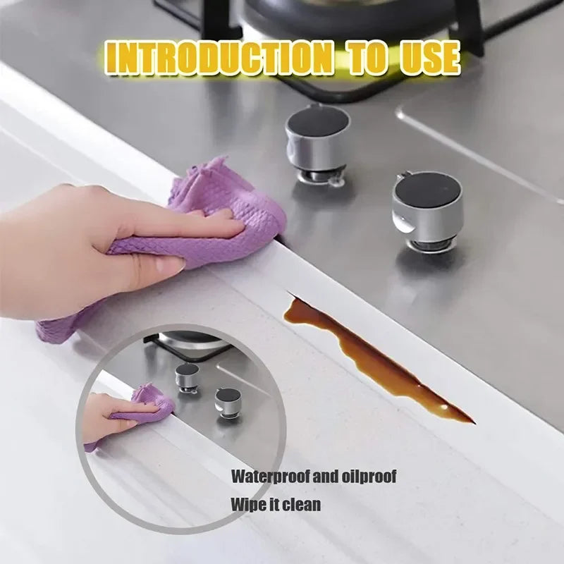 320cm Bathroom Kitchen Self Adhesive Sealing Tape Shower Sink Bath Caulk Strip Waterproof Wall Sticker Sink Edge Tapea household