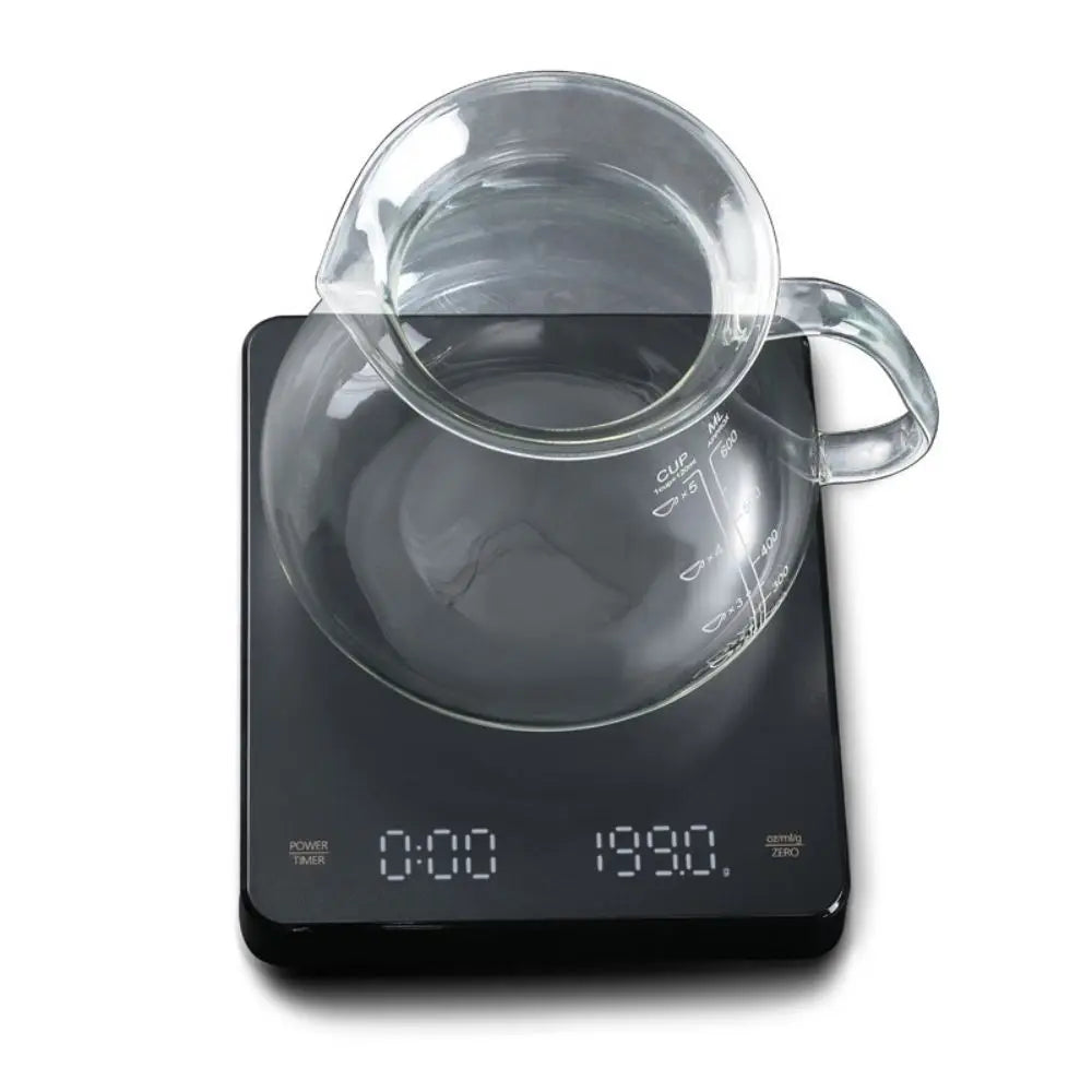 Intelligent Hand Brewed Coffee Electronic Scale Timing Kitchen Scale Black Household Food Baking Scale