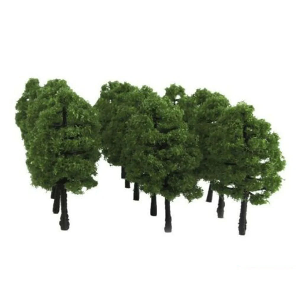 20Pcs Model Trees Train Railroad Diorama Wargame Park Scenery Scale 1:100 Miniature Sandtable Model Scenery DIY For Home Decor