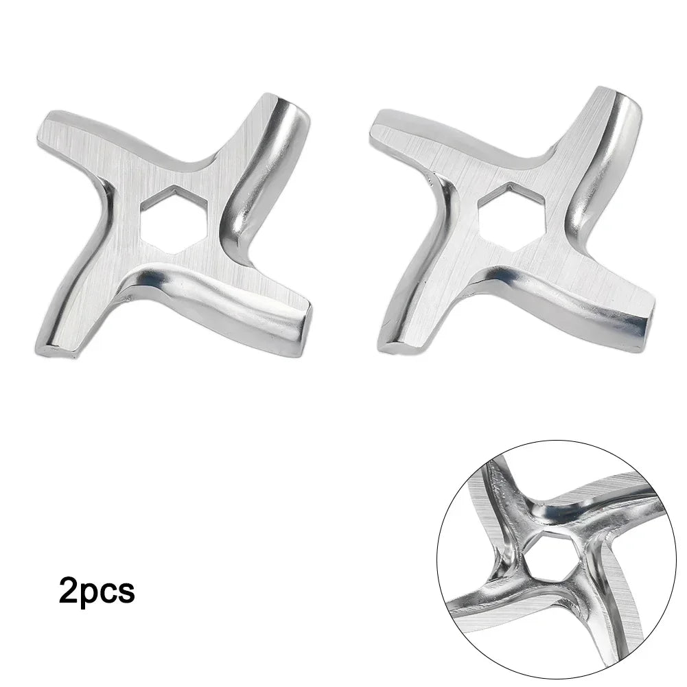 Electric Kitchenware Mincer Blade For Moulinex 42mm Stainless Steel 2 Pcs Meat Grinder Parts Accessories Replacement