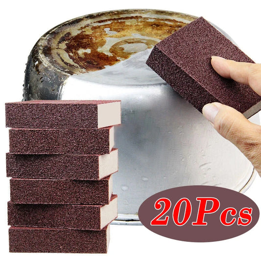 1/2/4/5/6/8Pcs Magic Sponge Eraser Carborundum Removing Rust Cleaning Brush Descaling Clean Rub for Cooktop Pot Kitchen Sponge