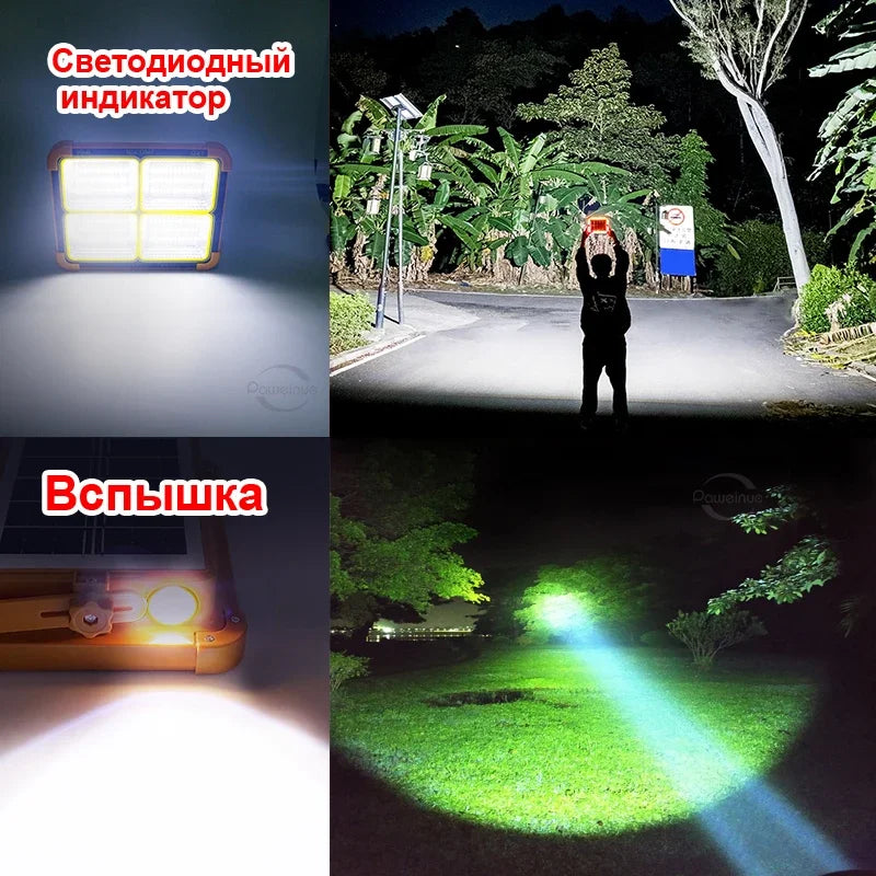 NEW 20000mAh Solar Rechargeable Camping Lantern High Power Bank LED Tent Light  Powerful Magnet Flashlight Repair Emergency Lamp