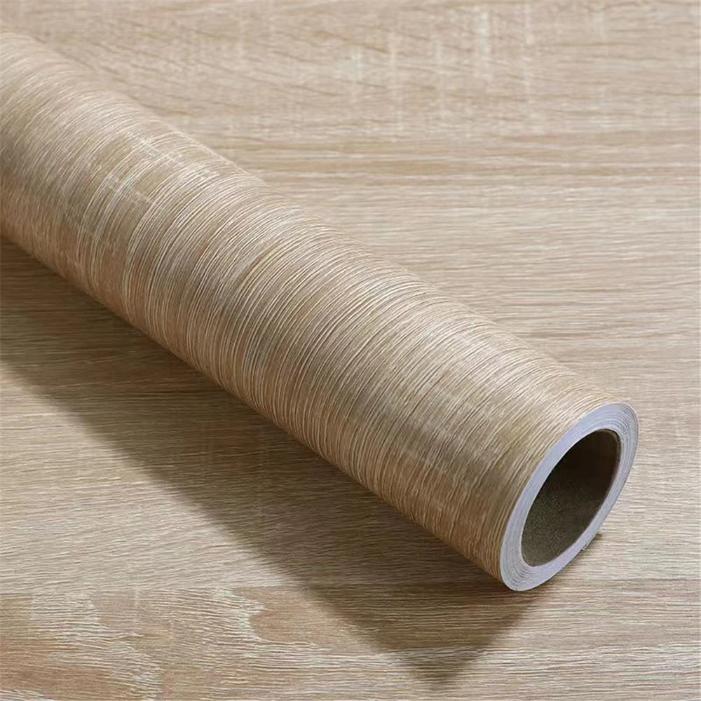 PVC Waterproof Self Adhesive Wallpaper Wall in Rolls Furniture Cabinets Vinyl Decorative Film Wood Grain Stickers For Home Decor