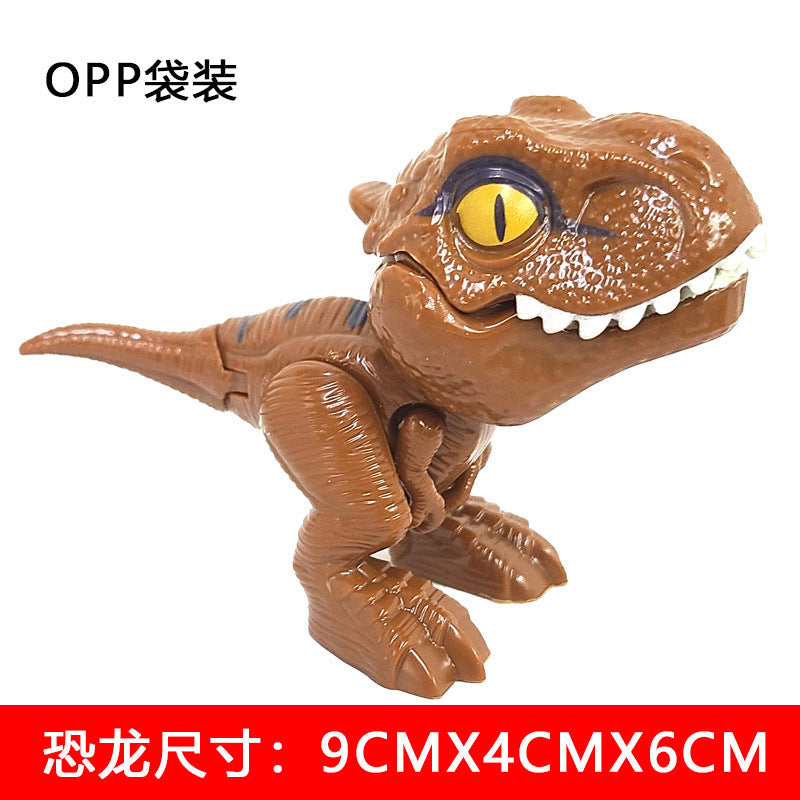 Jurassic Finger Dinosaur Triceratops Tyrannosaurus Model Toys for Kids Creative Finger Biting Dinosaurs Interactive Toy Boy Gift