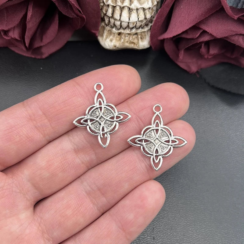 10pcs 28x25mm Double Sided Celtic Knot Charms Triquetra Charms Pendant Designer Charms Fit Jewelry Making DIY Jewelry Findings