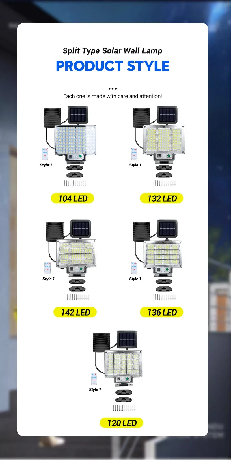 NEW 192 LED Solar Lamp Outdoor Wall Lamp IP65 Waterproof Spotlights Lamp Motion Sensor Solar 3 Mode Street Light Garden Decor