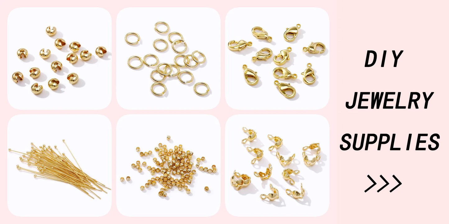 1Meter/Lot 14K Gold Plated Brass Square Bulk Chains,Gold Color Square Link Chains For Necklace Making Supplies,DIY Accessories