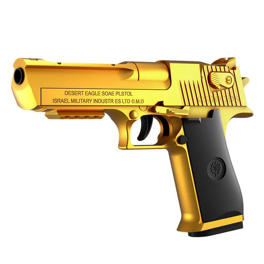 Csnoobs Desert Eagle Mechanical Continuous Fire Pistol Shell Ejection Decompression Toy Empty Hanging Soft Bullet Toy Gun Gift