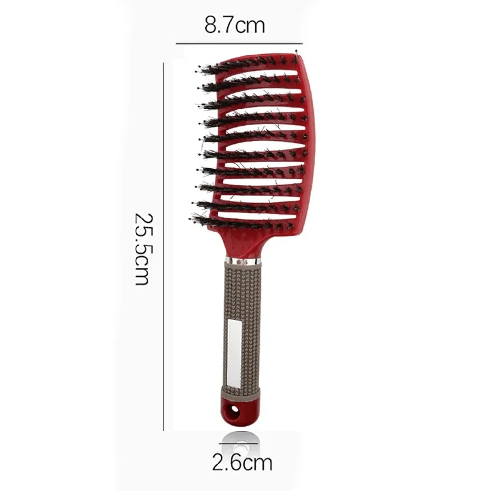 1pcs Hairbrush Bristle Nylon Women Wet Curly Detangle Hair Brush Hair Brushes Scalp Massage Comb for Salon Hairdressing Styling