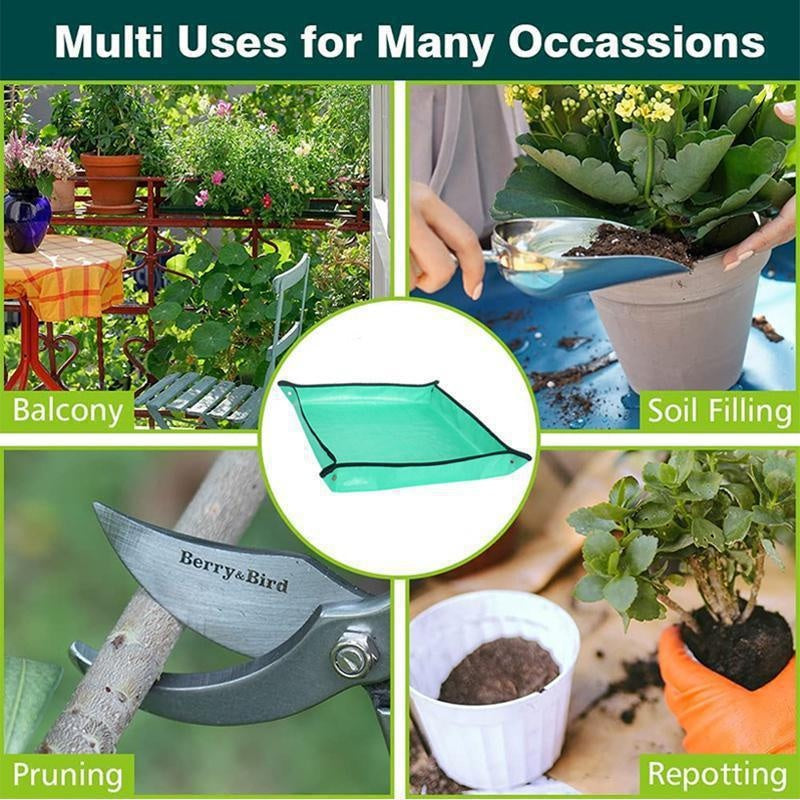 Planting Mat 50cm-100cm Gardening Potting Pad Foldable Garden Plant Flower Pot Transplanting Waterproof Mats