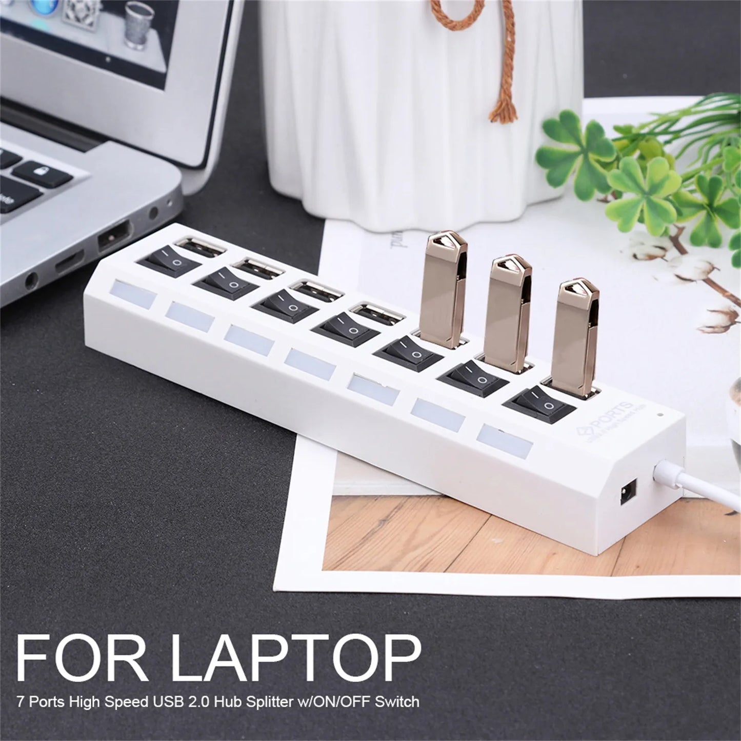 USB Hub Hub USB Adapter Multi Ports Use Power Adapter Extensor USB 2.0 PC Computer Accessories Switch USB For Laptop