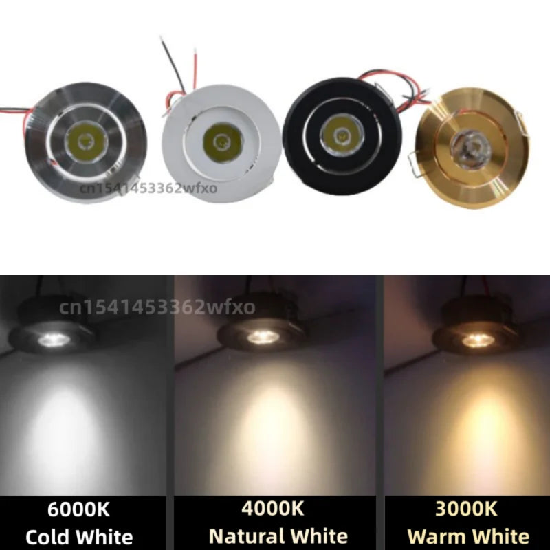 Dimmable LED downlight anti-glare spotlight 1W/3WAC110V-220V embedded ceiling light New mini home decorative light