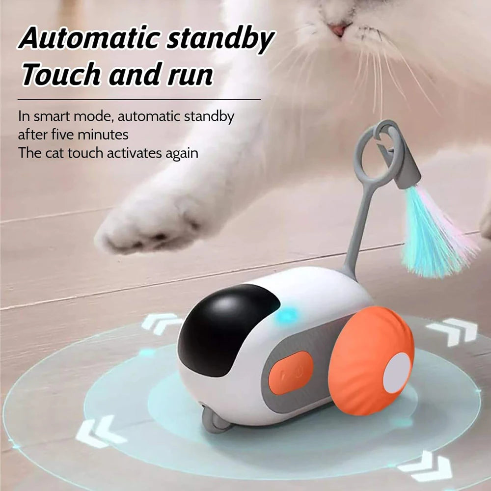 Smart Cat Toy Car Interactive Cat Toy Ball Automatic Rolling Remote Control Toy Car Indoor Cat Accessories Pet Kitten Supplies