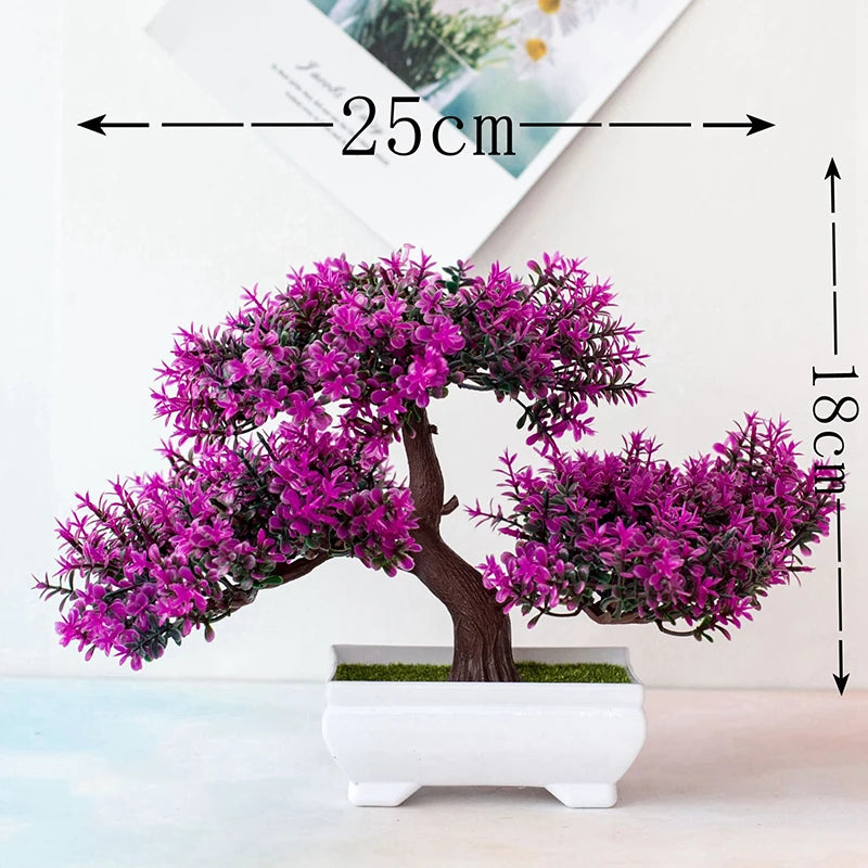 Fake Plant Flowers Potted Ornaments Artificial Plants Bonsai Small Tree Pot For Home Festival Wedding Decoration Accessories