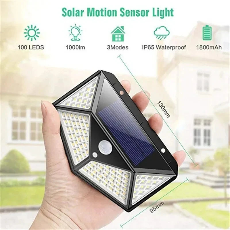 Solar Outdoor Lights Waterproof Motion Sensor Wall Lamp With Reflective Light Easy To Install Suitable For Outdoor Terraces