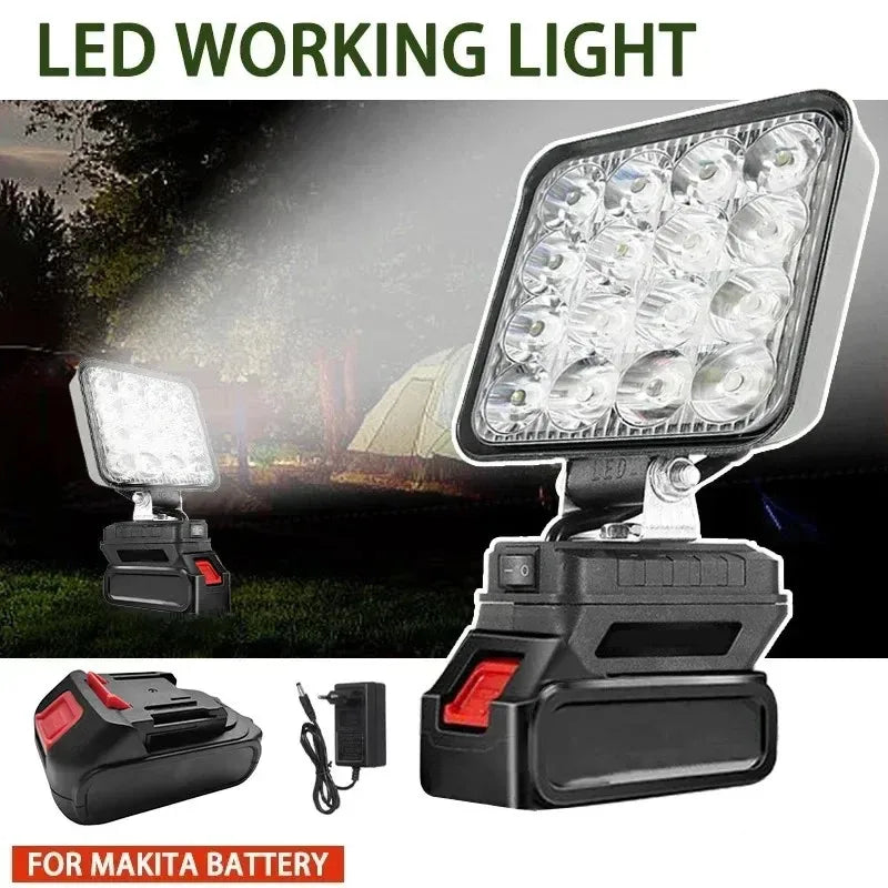 Led Light For Makita Battery 4In Portable Spotlights Cordless Outdoor Work Fishing Handheld Emergency Tool Light