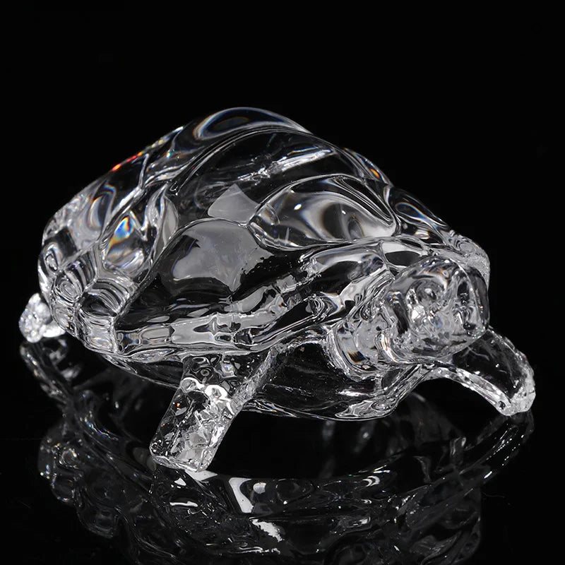 Miniature Tortoise Statue Chinese Lucky Feng Shui Ornament for Home Office Desk Decoration Crystal Turtle Figurine Home Decor