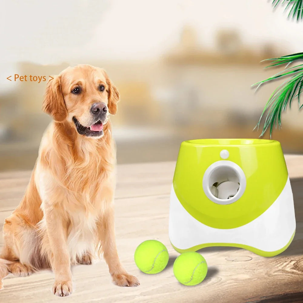 Dog Toys Automatic Ball Launcher Throwing Machine Catapult Pet Toys Tennis Launcher Outdoor Interactive Training Accessories