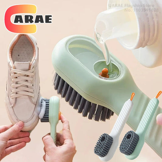 Multifunctional Liquid Shoe Cleaning Brush with Soap Dispenser Shoe Laundry Brush Scrub Brushes Soft Bristle Shoes Cleaner Brush