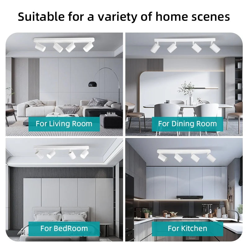 Led Ceiling Spotlight Replaceable Bulb Ceiling Lamp Kitchen Pendant Lamp Living Room Chandelier Track Spot Light for Dining Room