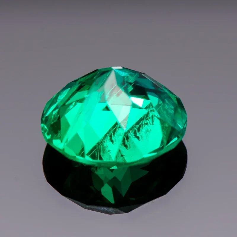 Top Lab Grown Columbia Emerald Small Size Round Shape Hand Cut Natural Color Gemstone for DIY Charms Jewelry Making Materials