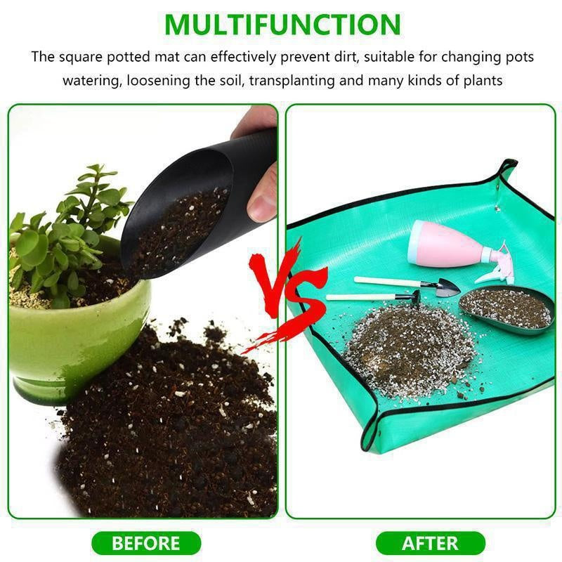 Planting Mat 50cm-100cm Gardening Potting Pad Foldable Garden Plant Flower Pot Transplanting Waterproof Mats