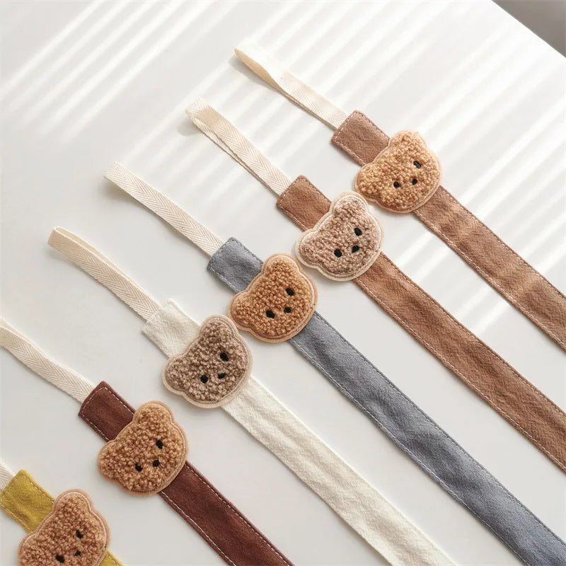 Cute Bear Baby Pacifier Chain Clips Holders Anti-drop Chain Cartoon Teething Clips Teether Toy Soother Pacifier Strap