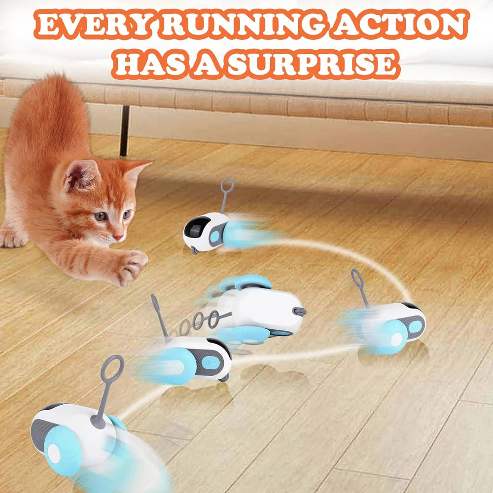 Smart Cat Toy Car Interactive Cat Toy Ball Automatic Rolling Remote Control Toy Car Indoor Cat Accessories Pet Kitten Supplies