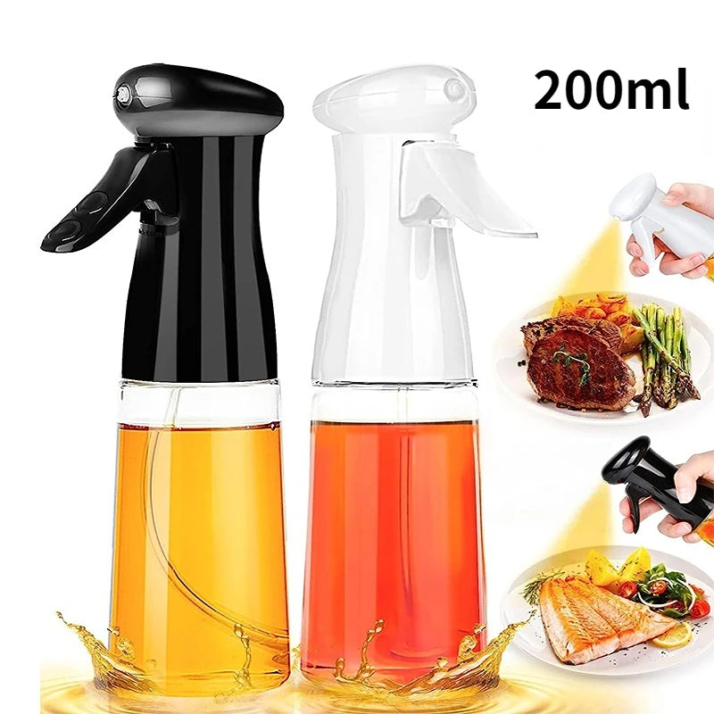 200ml Kitchen Oil Spray Bottle Plastics Olive Acid Sprayer for BBQ Baking Oil Dispenser Nebulizer Accessories BBQ Kitchenware