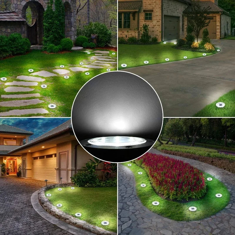 8LED Solar Buried Light Waterproof Outdoor Courtyard Garden Lawn Decoration Landscape Floor Light Waterproof Staircase