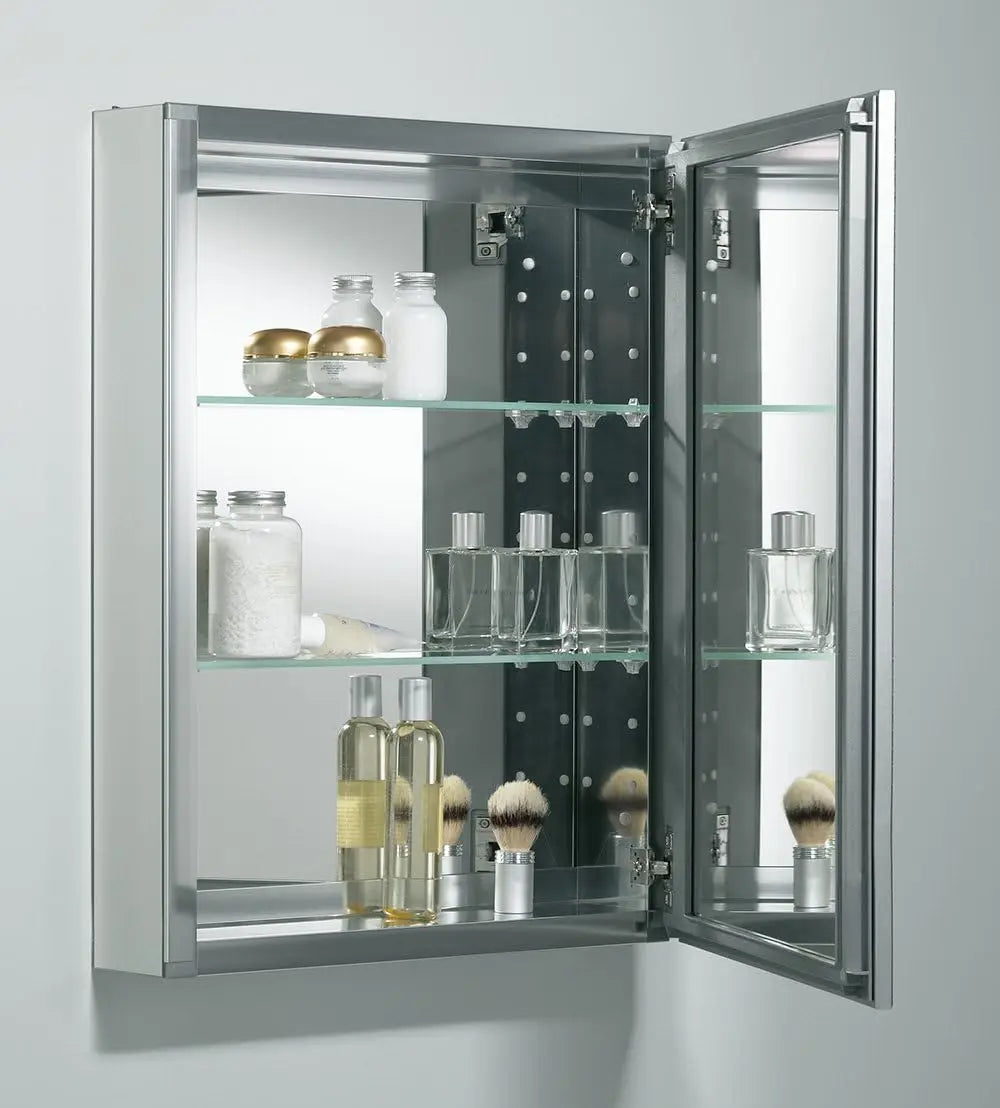 CB-CLC2026FS 20" W x 26" H Single-Door Bathroom Medicine Cabinet with Mirror, Recessed or Surface Mount Bathroom Wall Cab