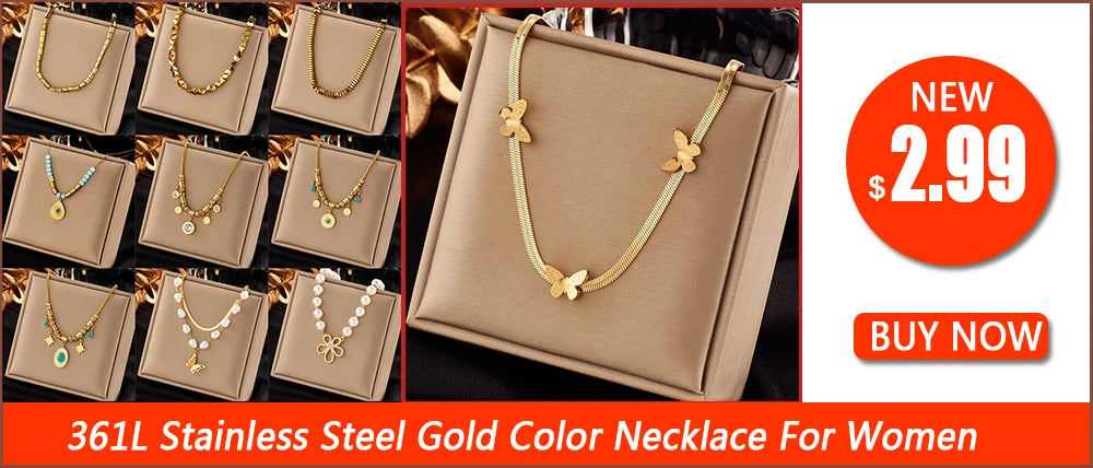 XIYANIKE 316L Stainless Steel Gold Color Love Heart Necklaces For Women Chokers 2021Trend Fashion Festival Party Gift Jewelry