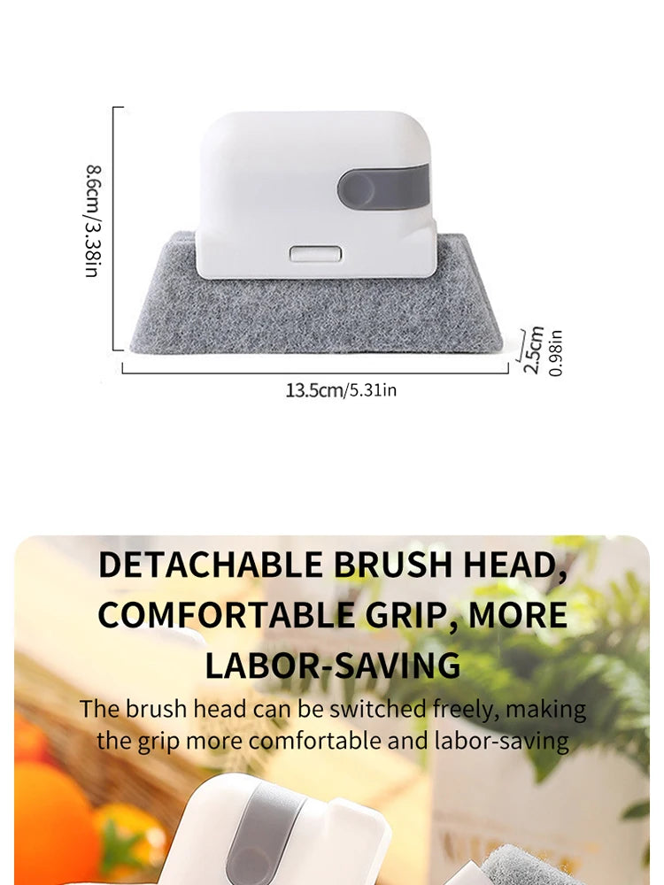 Window Cleaning Brush Windowsill Groove Deadend Cabinet Crevice Brush Removable Household Multifunctional Cleaning Tools